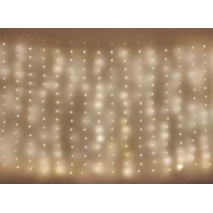 LED-Lichterkette für den Außenbereich, 300 LEDs, 8 Funktionen, 5,9 m, IP44, warmweiß