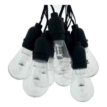 LED-Lichterkette für den Außenbereich, dekorativ, 10xLED/0,15W/230V, 3,8 m, IP44, schwarz