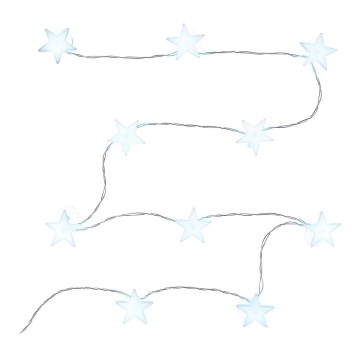 LED-Lichterkette mit Saugnäpfen 10×LED/2×AA 1,8 m kaltweiß