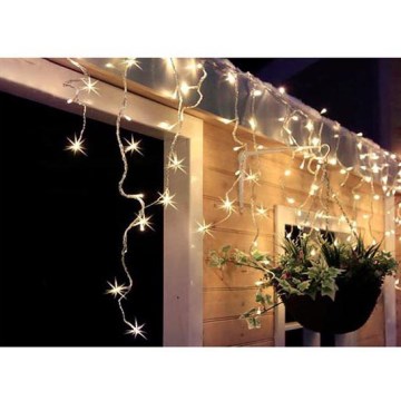LED-Lichtervorhang für den Außenbereich 120 LEDs/8 Funktionen 9 m IP44 warmweiß