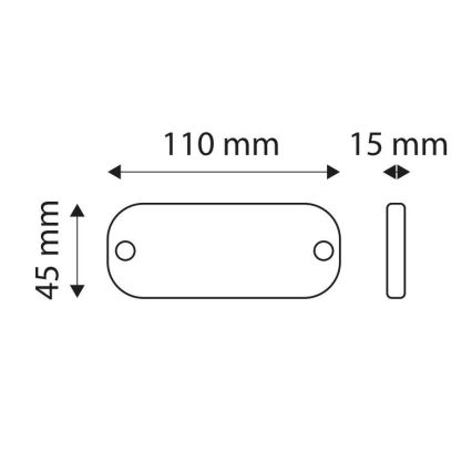 LED-Lichtreflektor SINGLE LED/0,2W/12-24V IP67 orange