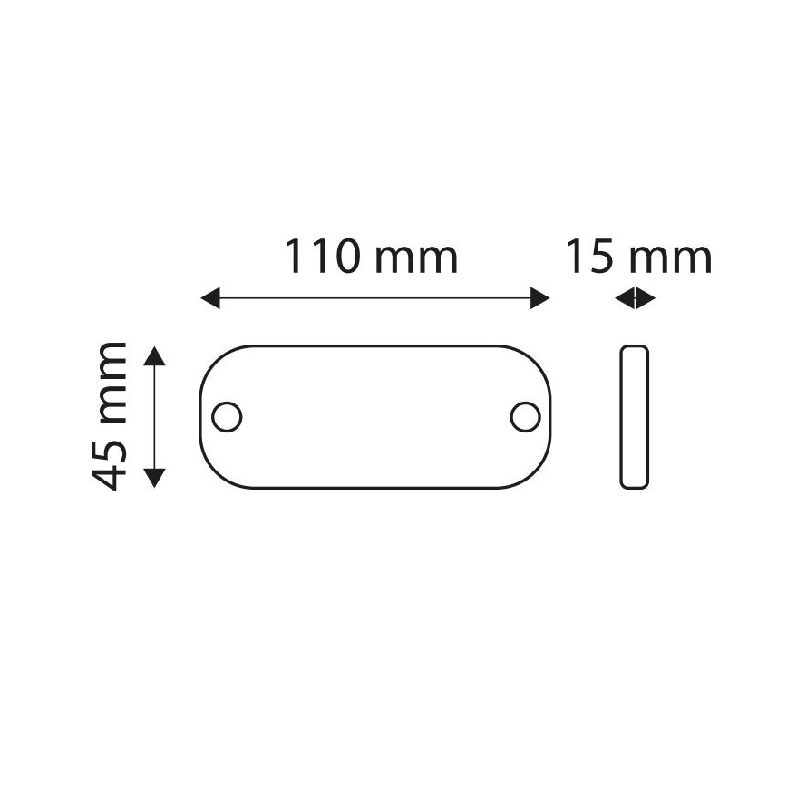 LED-Lichtreflektor SINGLE LED/0,2W/12-24V IP67 orange