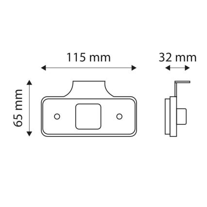 LED-Lichtreflektor SINGLE LED/0,2W/12-24V IP67 orange