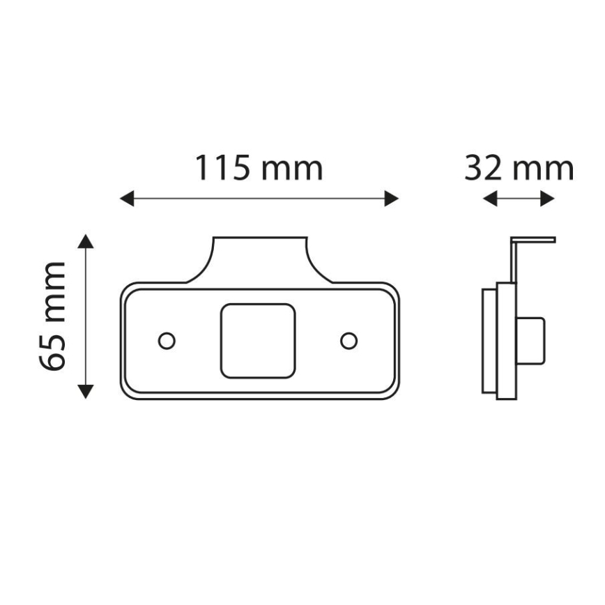 LED-Lichtreflektor SINGLE LED/0,2W/12-24V IP67 orange