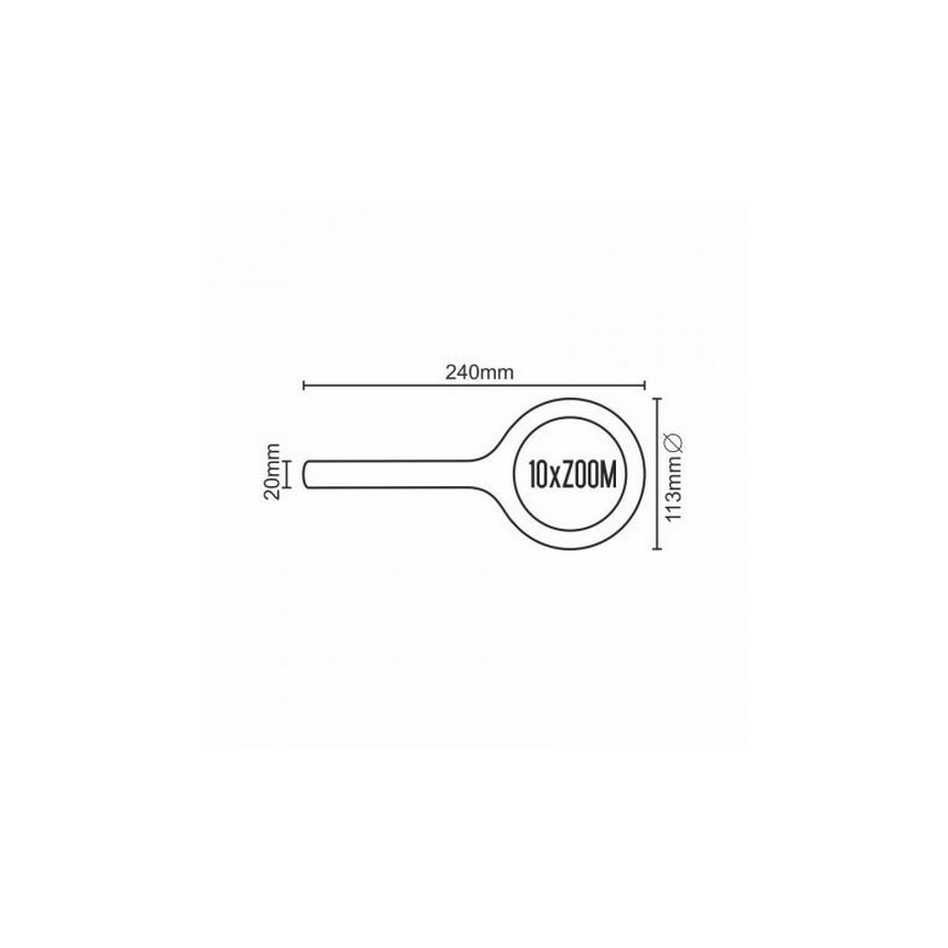 LED Lupe 10×ZOOM mit Hintergrundbeleuchtung LED/3W IP44
