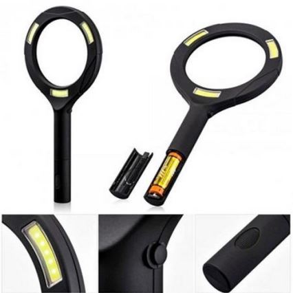 LED-Lupe 5×ZOOM mit Hintergrundbeleuchtung LED/3W/2xAA IP44