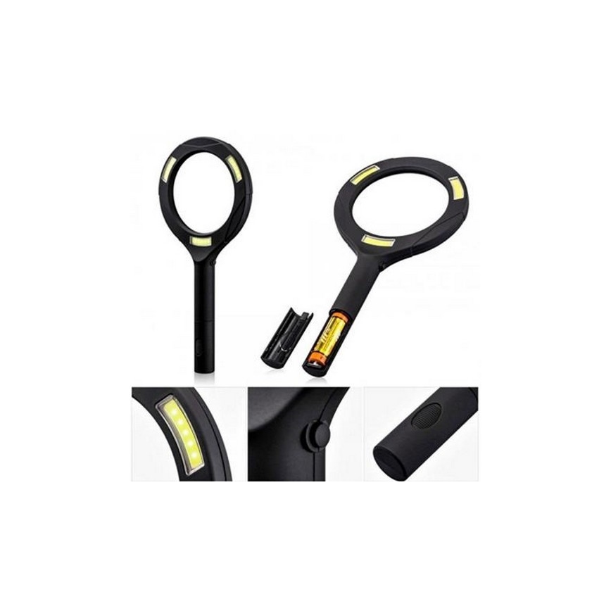 LED-Lupe 5×ZOOM mit Hintergrundbeleuchtung LED/3W/2xAA IP44