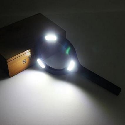 LED-Lupe 5×ZOOM mit Hintergrundbeleuchtung LED/3W/2xAA IP44