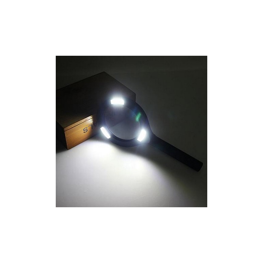 LED-Lupe 5×ZOOM mit Hintergrundbeleuchtung LED/3W/2xAA IP44