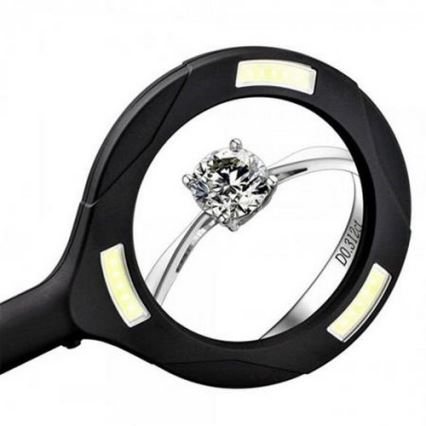LED-Lupe 5×ZOOM mit Hintergrundbeleuchtung LED/3W/2xAA IP44