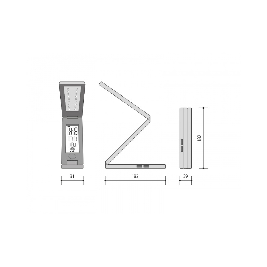 LED Multifunktions-Tischleuchte USB LED/1,5W/USB weiß 800 mA