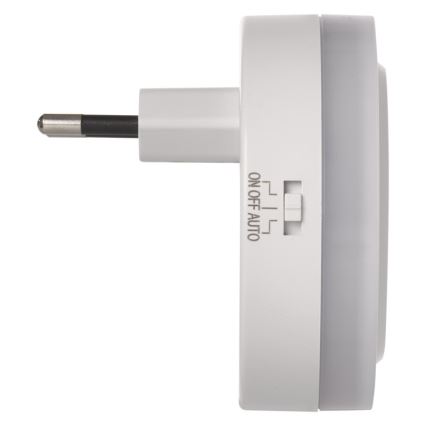 LED-Nachtlicht für Steckdose mit Fotosensor + 2xUSB 3xLED/0,3W/230V
