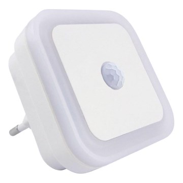 LED Nachtlicht mit Bewegungs- und Dämmerungssensor LED/0,5W/230V weiß