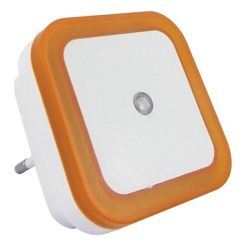 LED Nachtlicht mit Dämmerungssensor LED/0,5W/230V orange