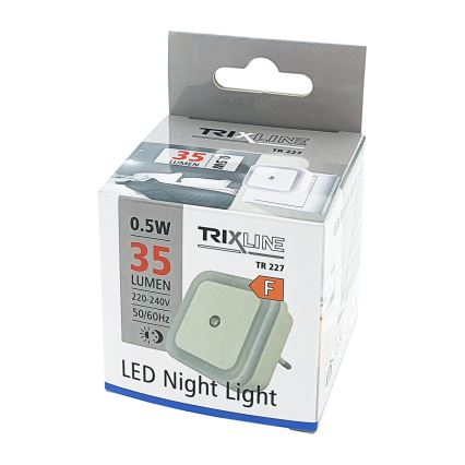 LED Nachtlicht mit Sensor LED/0,5W/230V weiss