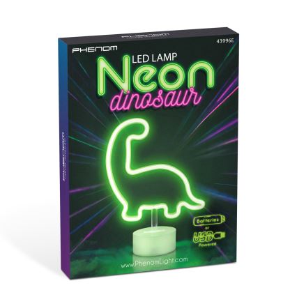 LED Neon Tischdekoration LED/2W/3xAA USB Dinosaurier
