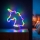 LED-Neon-Tischdekoration LED/2W/3xAA USB Einhorn