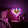 LED-Neon-Tischdekoration LED/2W/3xAA USB Herz