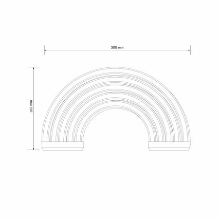 LED-Neon-Wanddekoration RAINBOW LED/3W/3xAA USB mehrfarbig