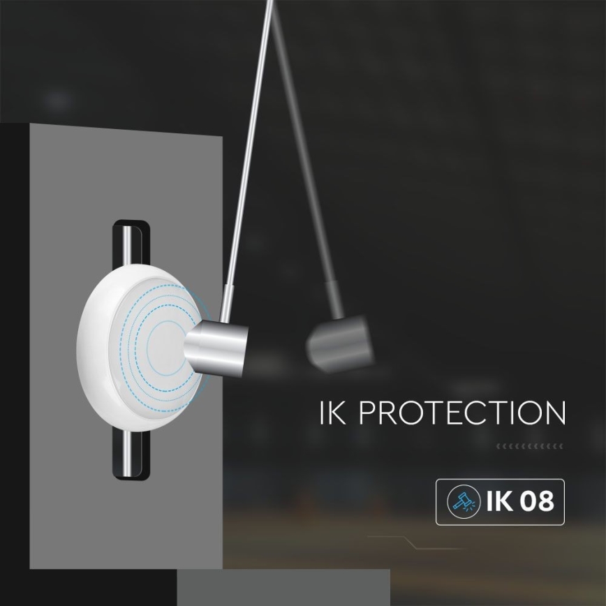 LED Notfall-Deckenleuchte mit Sensor LED/8W/16W/20W/230V IP65 3000/4000/6500K d 32 cm