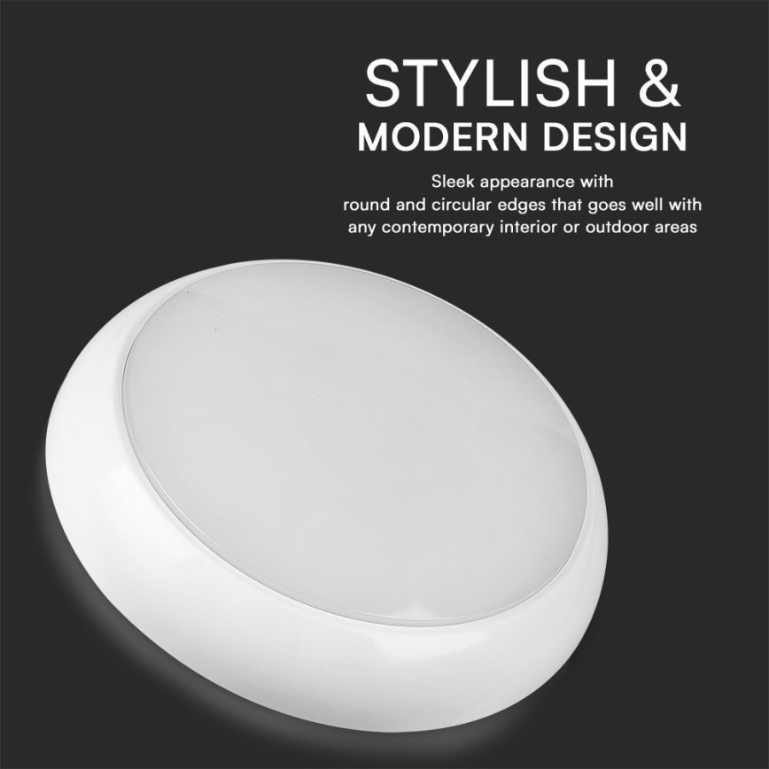 LED Notfall-Deckenleuchte mit Sensor LED/8W/16W/20W/230V IP65 3000/4000/6500K d 32 cm