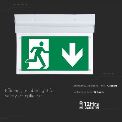 LED-Notleuchte EMERGENCY EXIT SAMSUNG CHIP LED/2W/230V 6000K