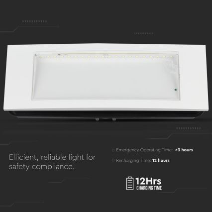 LED-Notleuchte EMERGENCY EXIT SAMSUNG CHIP LED/3,8W/230V 6000K