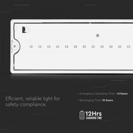 LED-Notleuchte EMERGENCY EXIT LED/3W/230V IP65 6000K 1200mAh