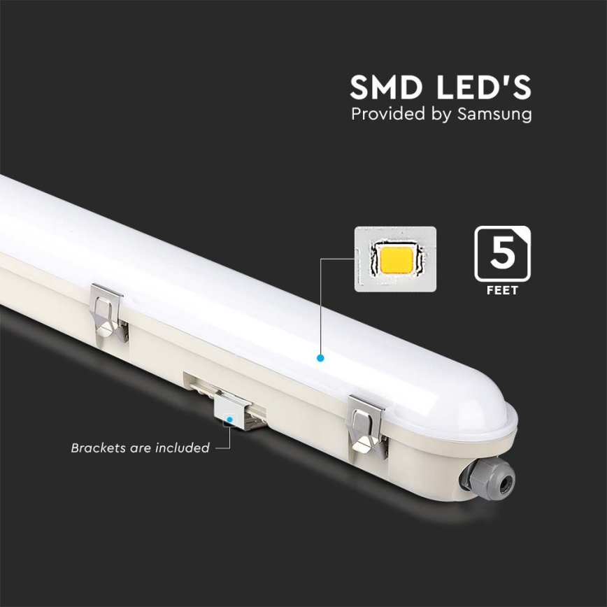 LED-Technische Leuchtstofflampe mit Notfallmodul EMERGENCY LED/48W/230V 6500K 150cm IP65