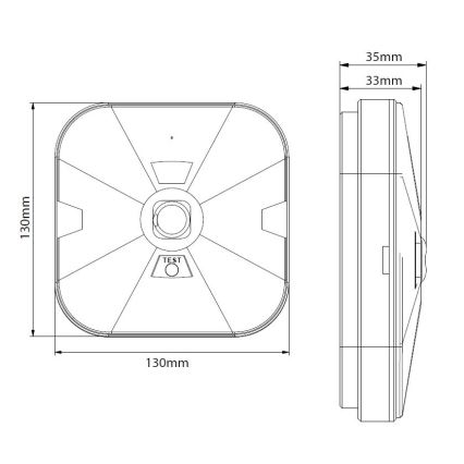 LED-Notleuchte GATRION LED/3/1W/3,2V 6000K 3000 mAh IP54 weiß