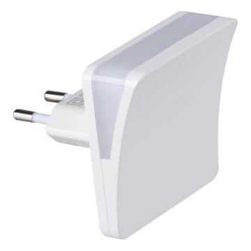 LED-Orientierungsleuchte mit Dämmerungssensor zum Einstecken in die Steckdose HOFI LED/0,28W/230V weiß