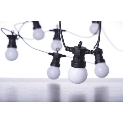 LED Outdoor-Dekokette 50xLED/10m IP44 weiß