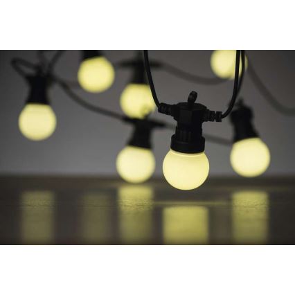 LED Outdoor-Dekokette 50xLED/10m IP44 weiß