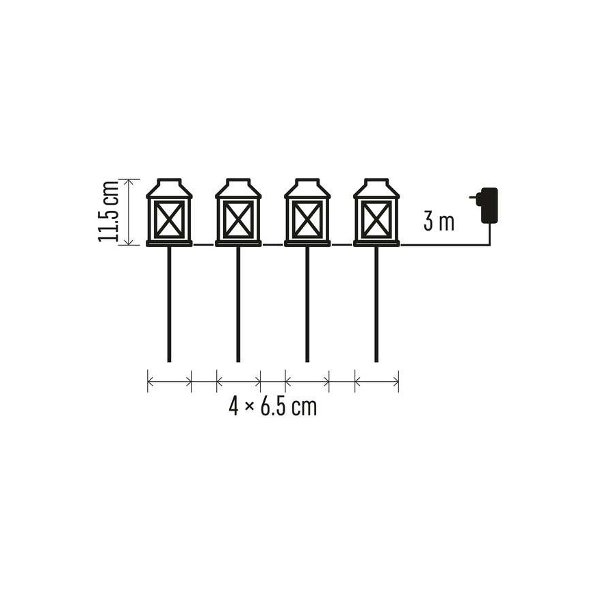 LED-Outdoor-Dekoration 4xLED/5W/230V IP44