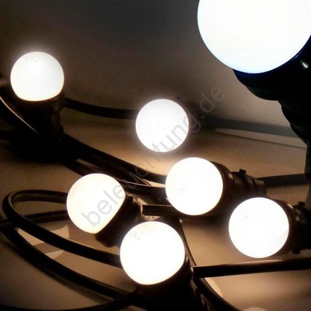 LED-Outdoor-Lichterkette EASY CONNECT 8xE27 5m IP44 warmweiβ