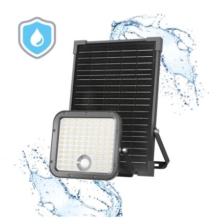LED-Outdoor-Solarstrahler mit Sensor LED/30W/6,4V IP65 3000/4000K + Fernbedienung