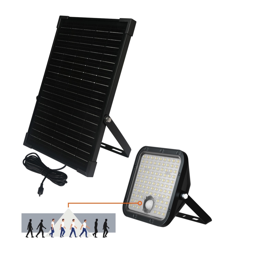 LED-Outdoor-Solarstrahler mit Sensor LED/30W/6,4V IP65 3000/4000K + Fernbedienung