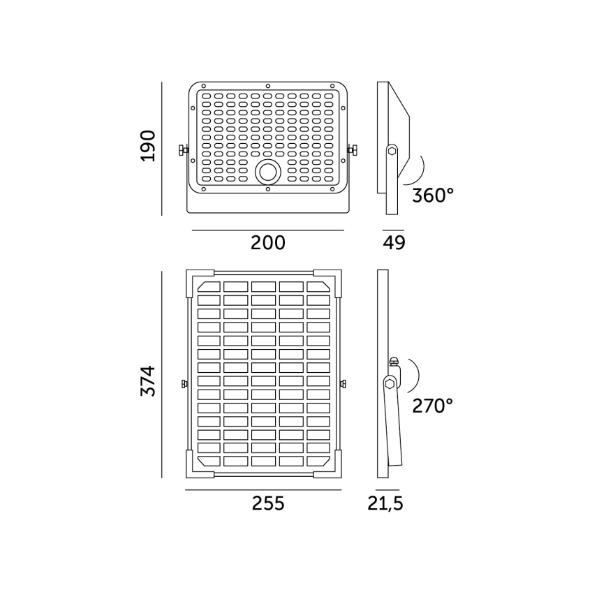 LED-Outdoor-Solarstrahler mit Sensor LED/30W/6,4V IP65 3000/4000K + Fernbedienung