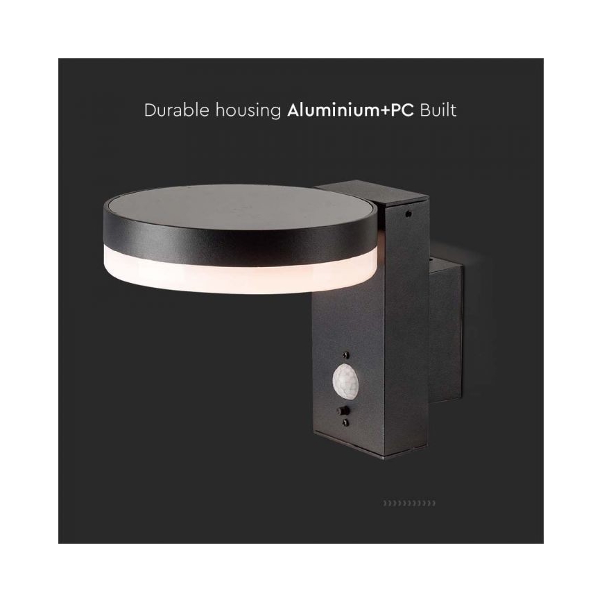 LED Outdoor-Solarwandleuchte mit Sensor LED/5,5W/3,7V 3000K IP54 2000 mAh