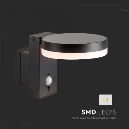 LED Outdoor-Solarwandleuchte mit Sensor LED/5,5W/3,7V 3000K IP54 2000 mAh