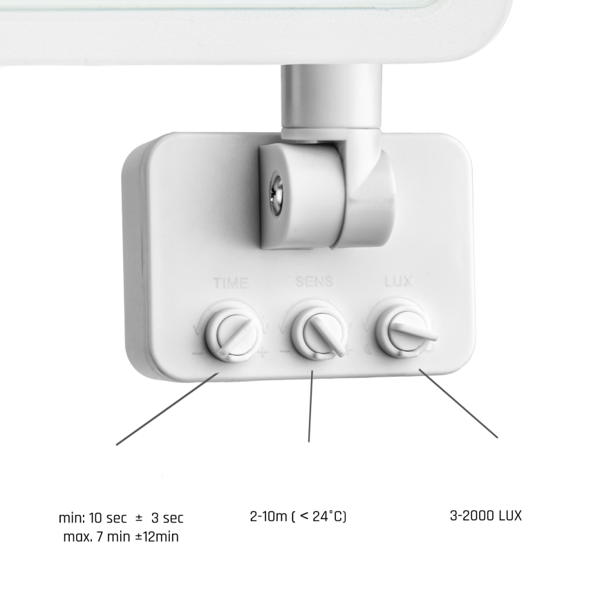 LED-Outdoor-Strahler mit Sensor NOCTIS LUX 2 LED/50W/230V 3000K IP44 weiß