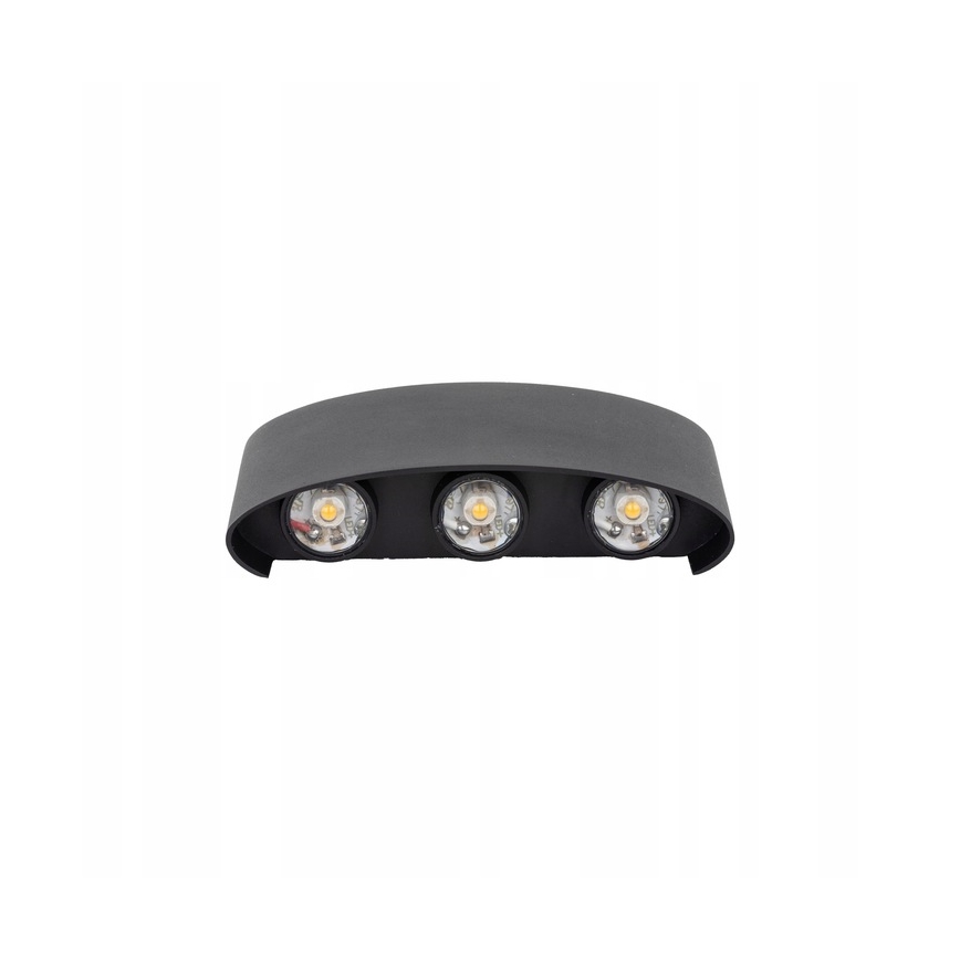 LED-Outdoor-Wandleuchte ARROW 6xLED/1W/230V IP54 schwarz