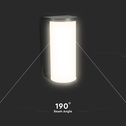 LED-Outdoor-Wandleuchte LED/12W/230V 3000/4200/6500K IP65 schwarz