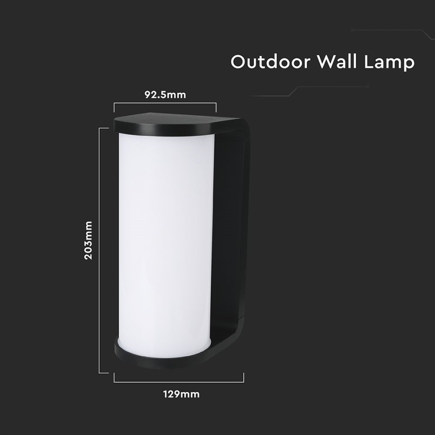LED-Outdoor-Wandleuchte LED/12W/230V 3000/4200/6500K IP65 schwarz