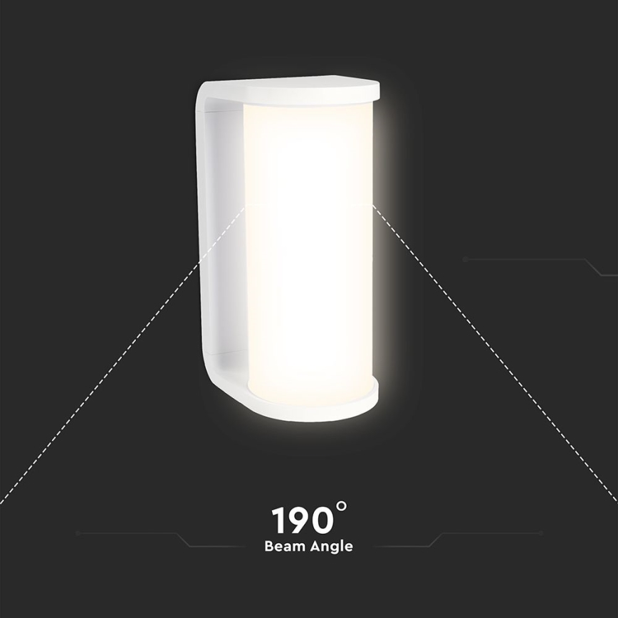 LED-Outdoor-Wandleuchte LED/12W/230V 3000/4200/6500K IP65 weiß