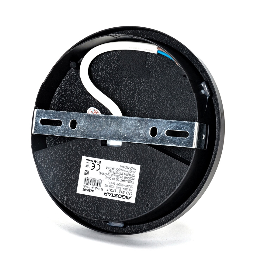LED-Outdoor-Wandleuchte LED/15W/230V 6500K d 15,5 cm schwarz IP65