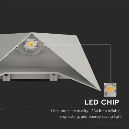 LED-Outdoor-Wandleuchte LED/5W/230V 4000K IP65 grau
