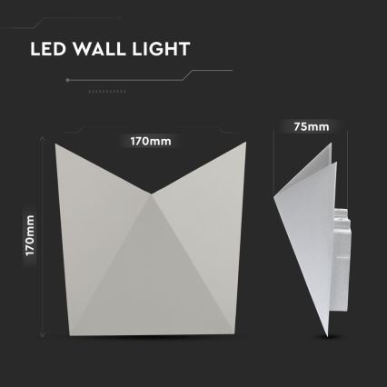 LED-Outdoor-Wandleuchte LED/5W/230V 4000K IP65 grau