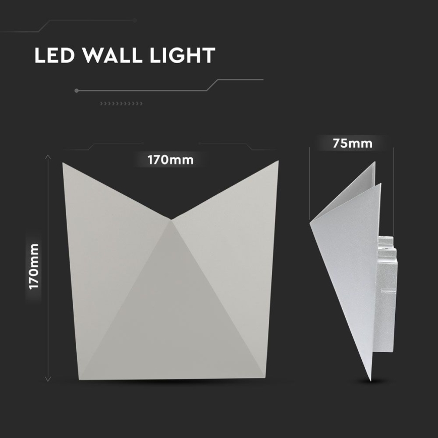 LED-Outdoor-Wandleuchte LED/5W/230V 4000K IP65 grau