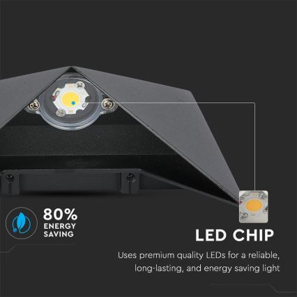LED-Outdoor-Wandleuchte LED/5W/230V 4000K IP65 schwarz